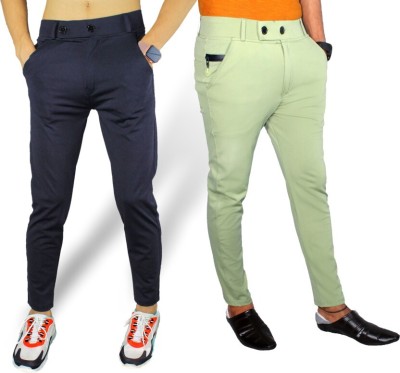 Anshulgarments Regular Fit Men Blue Trousers