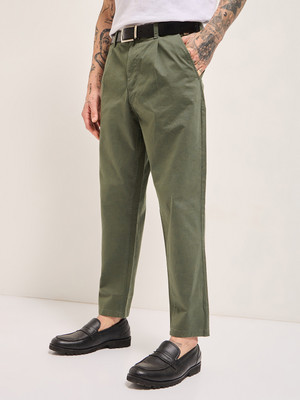 THE BEAR HOUSE Men Dark Green Trousers