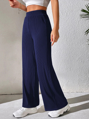 Leriya Fashion Regular Fit Women Blue Trousers