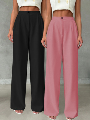 CILIMILI Relaxed Women Black Trousers
