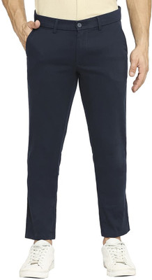 BASICS Slim Fit Men Blue Trousers