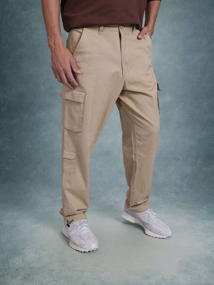 Roadster Relaxed Men Beige Trousers