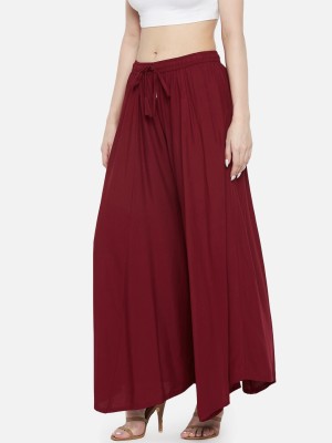 Bcz Loose Fit Women Maroon Trousers