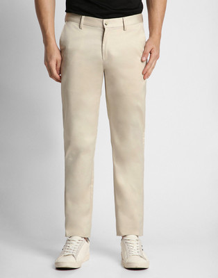 PETER ENGLAND Slim Fit Men Cream Trousers