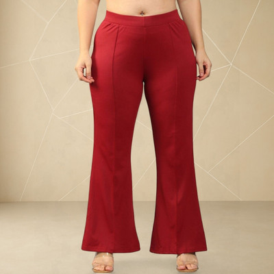 nitafashion Loose Fit Women Maroon Trousers