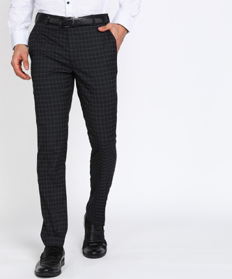PARK AVENUE Regular Fit Men Dark Blue Trousers