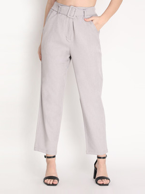 DLANXA Regular Fit Women Grey Trousers