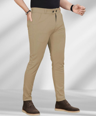 METRONAUT Regular Fit Men Khaki Trousers