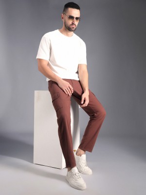 High Star Regular Fit Men Brown Trousers