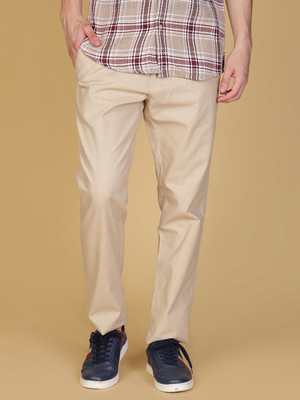 V-MART Regular Fit Men Beige Trousers