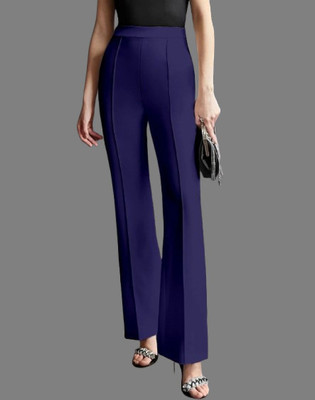 HouseOfCommon Regular Fit Women Light Blue Trousers