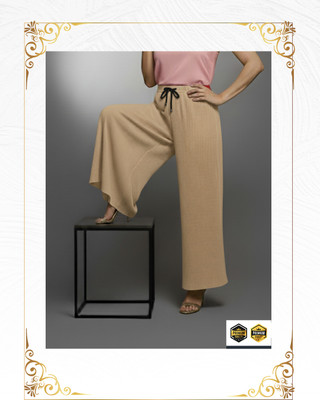 The Sahia Relaxed, Comfort Fit Women Beige Trousers