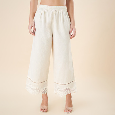 Rangmanch by Pantaloons Flared Women Khaki Trousers