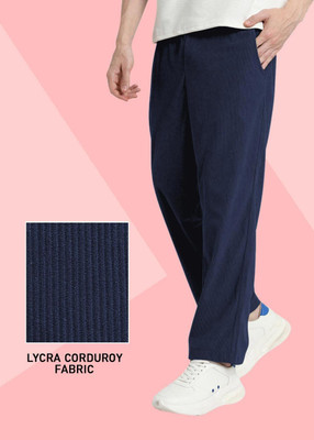 FOXTER Solid Men Blue Track Pants