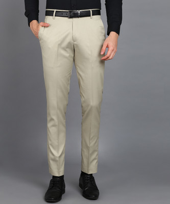 METRONAUT Slim Fit Men Cream Trousers