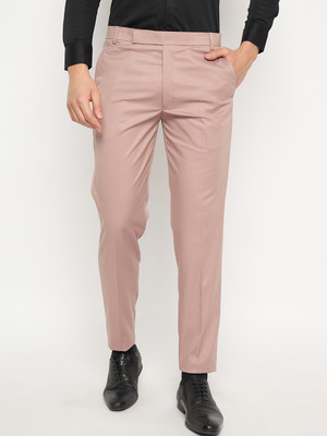 Go Stretch Regular Fit Men Pink Trousers