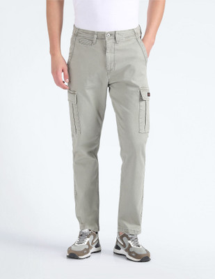 FLYING MACHINE Relaxed Men Brown Trousers