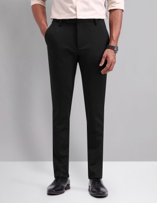 AD by Arvind Regular Fit Men Black Trousers