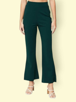 Tiki Tees Regular Fit Women Dark Green Trousers