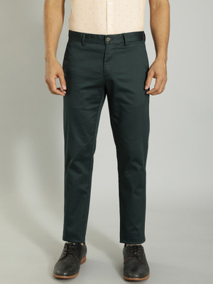 INDIAN TERRAIN Slim Fit Men Green Trousers