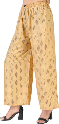 4K FASHION Relaxed Women Gold Trousers