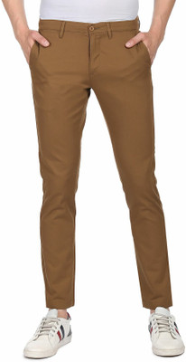 U.S. POLO ASSN. Regular Fit Men Brown Trousers