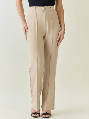 KOTTY Regular Fit Women Beige Trousers