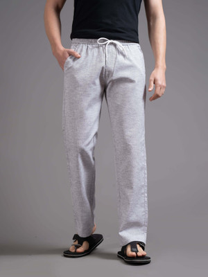 Paul Street Relaxed Men Silver Trousers