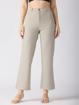 Globus Straight Fit Women Beige Trousers