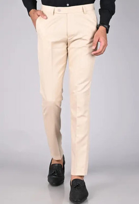 supa clothing Regular Fit Men Cream Trousers