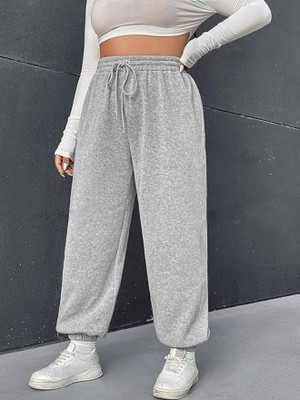 Lakhpati Solid Women Grey Track Pants