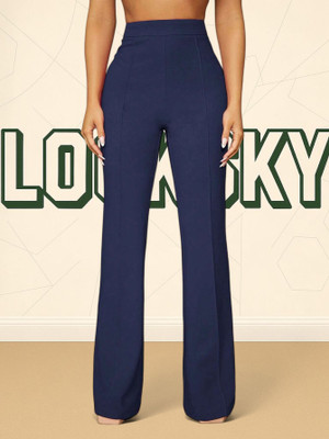 nitafashion Loose Fit Women Dark Blue Trousers