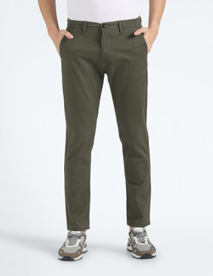 FLYING MACHINE Regular Fit Men Green Trousers