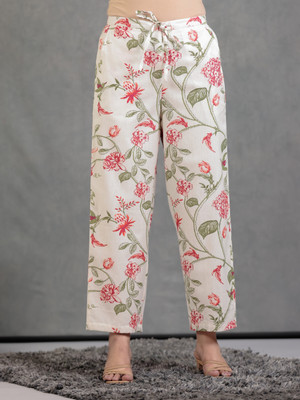 Aramya Comfort Fit Women White Trousers