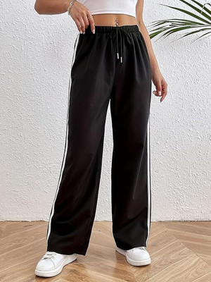 SR Collection Regular Fit Women Black Trousers