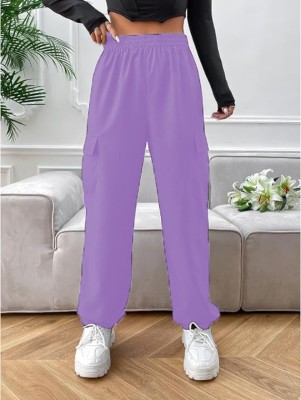 YIFASHION Regular Fit Women Purple Trousers