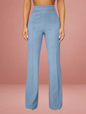 lookskky Comfort Fit Women Blue Trousers
