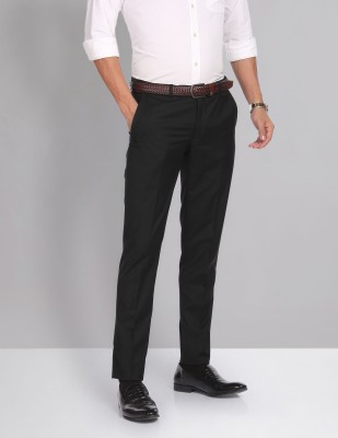 AD by Arvind Slim Fit Men Black Trousers