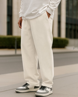 SZN Regular Fit Men White Trousers
