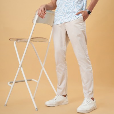 Byford by Pantaloons Slim Fit Men White Trousers