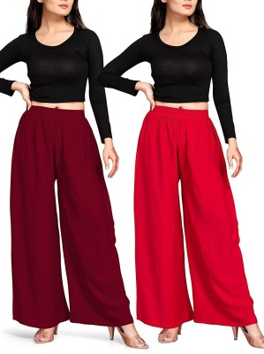 KGN FASHION Regular Fit Women Maroon, Red Trousers