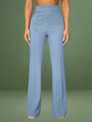 HouseOfCommon Loose Fit Women Blue Trousers