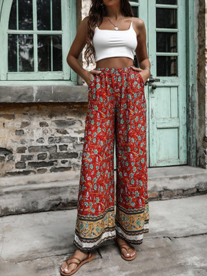 KOTTY Regular Fit Women Multicolor Trousers