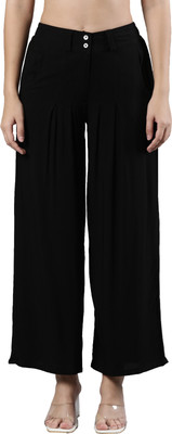 Femmora Flared Women Black Trousers