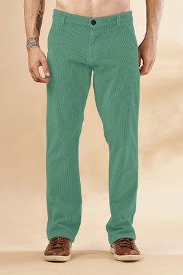 Rajovati Slim Fit Men Light Green Trousers