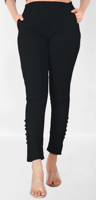 DEEPA ENTERPRISE Slim Fit Women Black Trousers