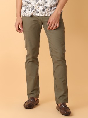 V-MART Slim Fit Men Dark Green Trousers