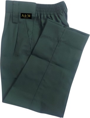 AMTHREADS Regular Fit Boys Green Trousers