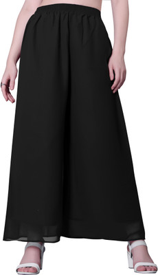 SOMVATI Loose Fit Women Black Trousers