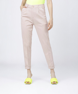Tokyo Talkies Tapered Women Pink Trousers